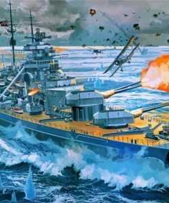 War Battleship paint by numbers