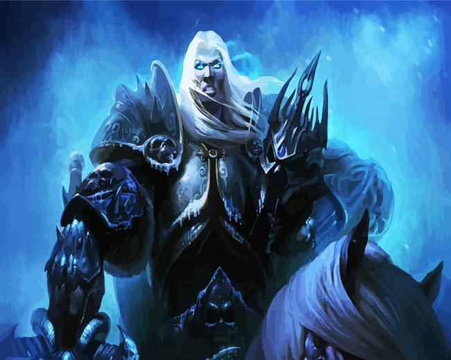 Warcraft Game Arthas Menethil Character paint by number