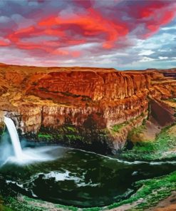 Washington Palouse Waterall paint by numbers