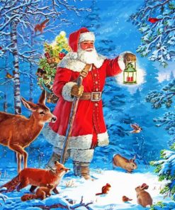Wilderness Santa paint by number