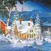 Winter Snow Home paint by number