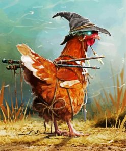Witch Chicken paint by number