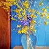 Yellow Forsythia Vase paint by numbers