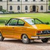 Yellow Vintage Skoda Car paint by number