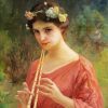 Young Woman Playing Flute paint by numbers