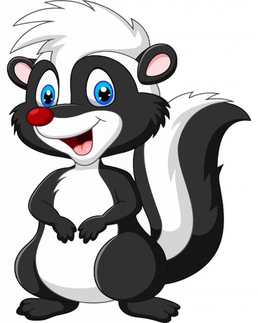 Adorable Skunk paint by number