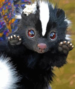 Adorable Skunk Animal paint by numbers