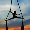 Aerial Ribbon Dancer Silhouette paint by number