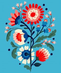 Artistic Flowers Illustration paint by numbers