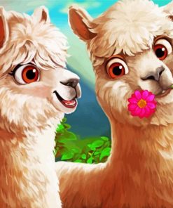Llamas Animation paint by numbers