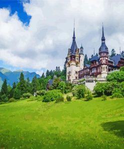 Aesthetic Peles Castle Sinaia paint by number