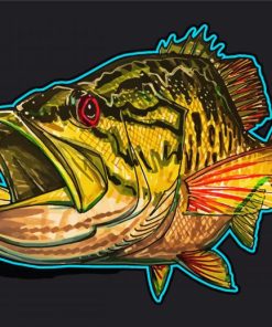 Smallmouth Illustration paint by numbers