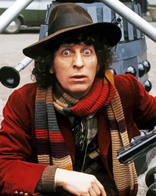 Young Actor Tom Baker paint by numbers