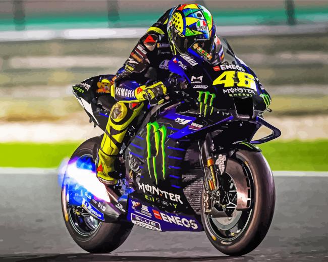 Aesthetic Valentino Rossi paint by number