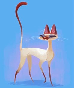 Aesthetic Cute Siamese Kitty paint by number