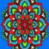 Floral Mandala Art paint by numbers