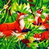 Aesthetic Foxes paint by number