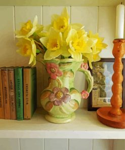 Jug And Wild Daffodils Art paint by numbers