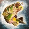 Aesthetic Largemouth Bass paint by number