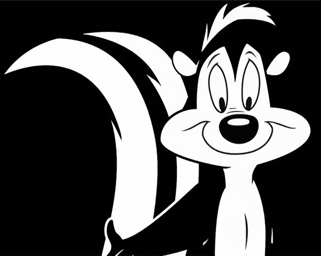 Pepe Le Pew Skunk Animation paint by numbers