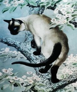 Aesthetic Siamese Art Cat paint by number