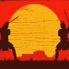 Aesthetic Silhouette Samurais paint by number