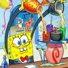 Spongebob And Gary paint by numbers