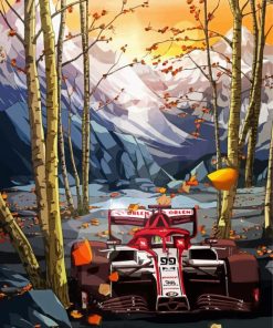 Alfa Romeo Formula One Hamsa Illustration paint by number