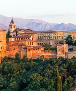 Aesthetic Alhambra Palace Granada Spain paint by number