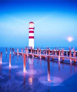 Am See Podersdorf Lighthouse paint by numbers