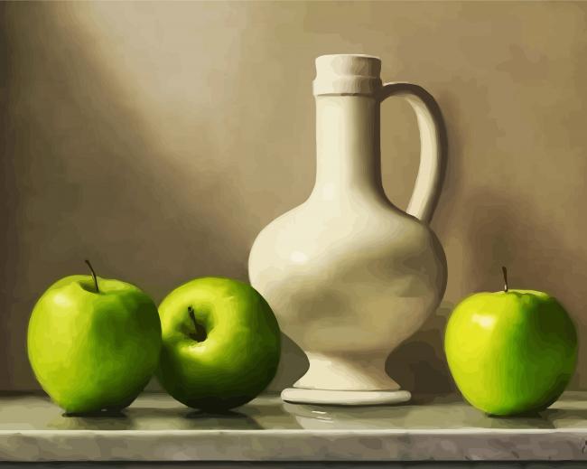 Apples Still Life Art paint by numbers