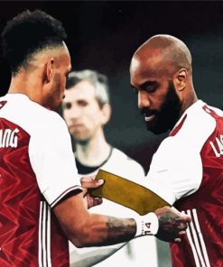 Aubameyang And lacazette Arsenal paint by numbers