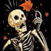 Autumn Skeleton paint by number