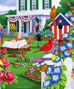 Backyard Party paint by numbers