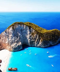 Beautiful Navagio Zakynthos paint by number