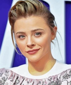Beautiful Chloe Grace Moretz Actress paint by numbers