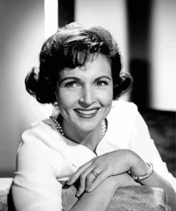 Black And White Betty White paint by number