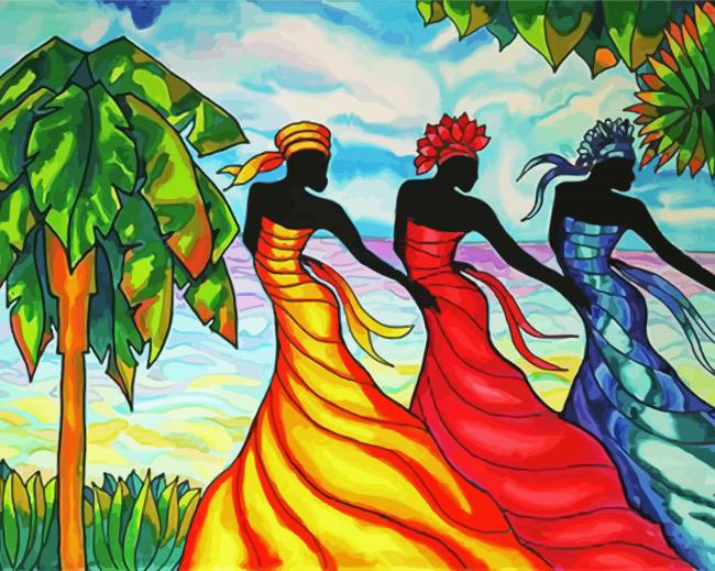 Black Three Sisters paint by numbers
