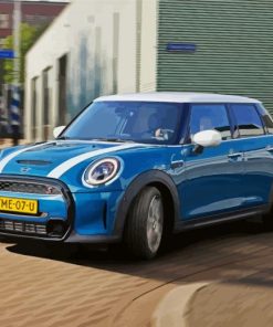Blue Mini Cooper paint by numbers