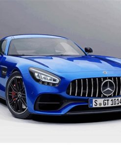 Blue Mercedes Amg Gt paint by numbers