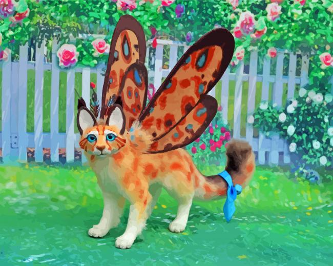 Butterfly Cat paint by numbers
