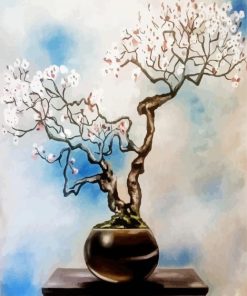 Cherry Blossom Bonsai paint by numbers