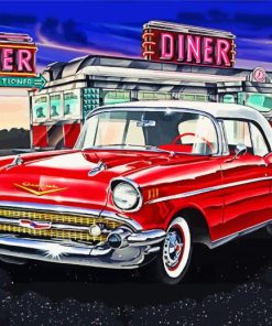 Chevrolet Bel Air Diner paint by numbers