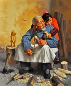 Chinese Grandparents paint by numbers