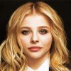 USA Actress Chloe Moretz Face paint by numbers