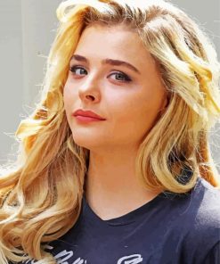 Blond Chloe Moretz paint by numbers