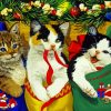 Christmas Cats paint by numbers