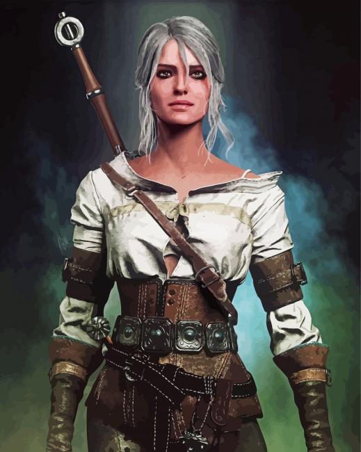 Ciri From Witcher paint by number