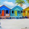 Colorful Beach Cottages paint by number