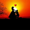 Couple In Love Silhouette paint by number